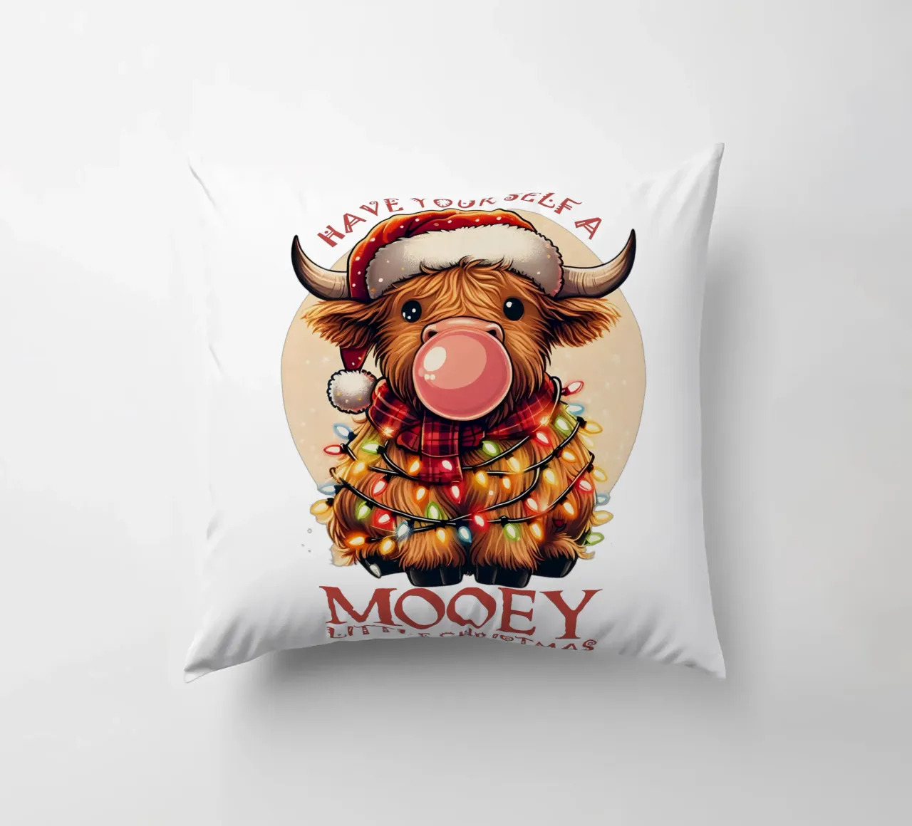 Have yourself a MOOEY little Christmas cuscino da edsonramosart