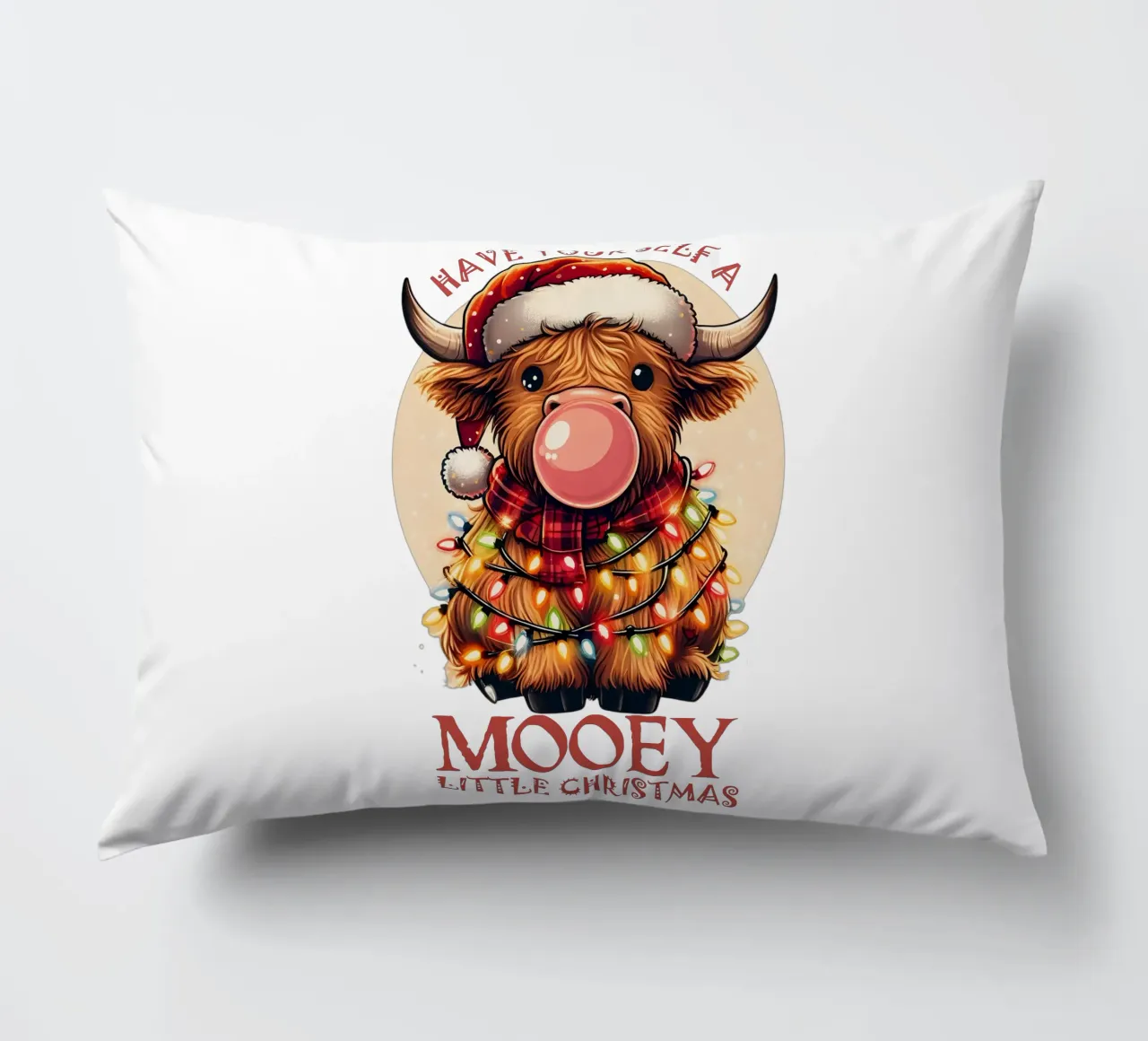 Have yourself a MOOEY little Christmas cuscino da edsonramosart