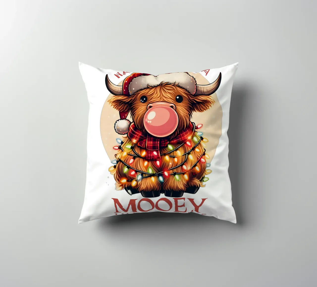 Have yourself a MOOEY little Christmas cuscino da edsonramosart