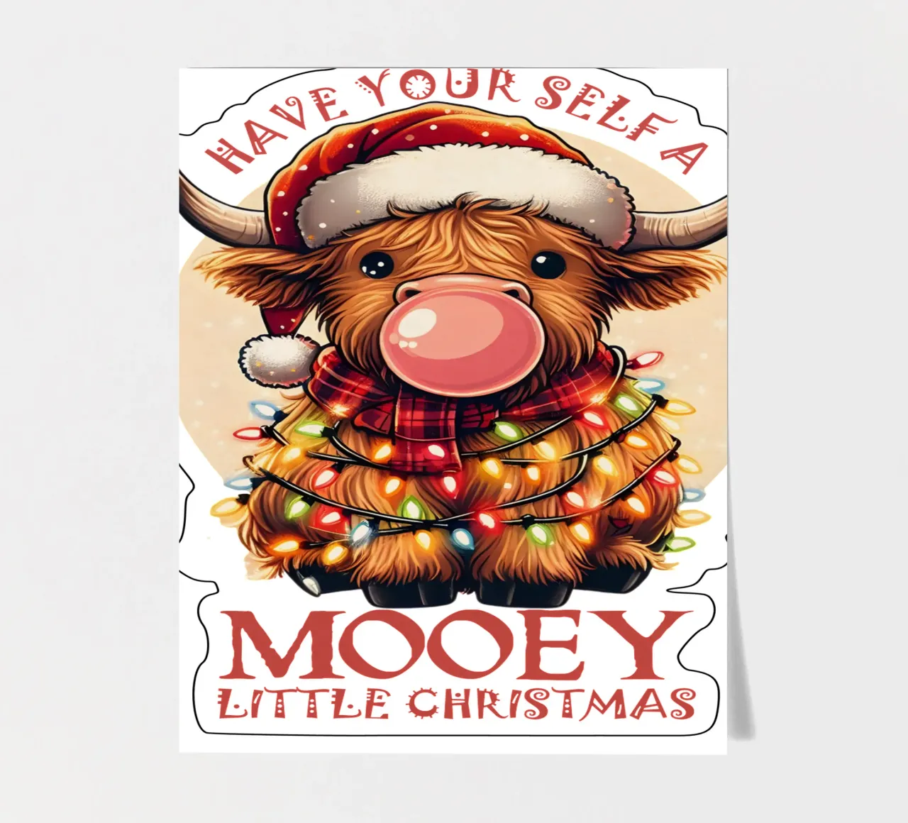 Have yourself a MOOEY little Christmas foglio adesivo da edsonramosart