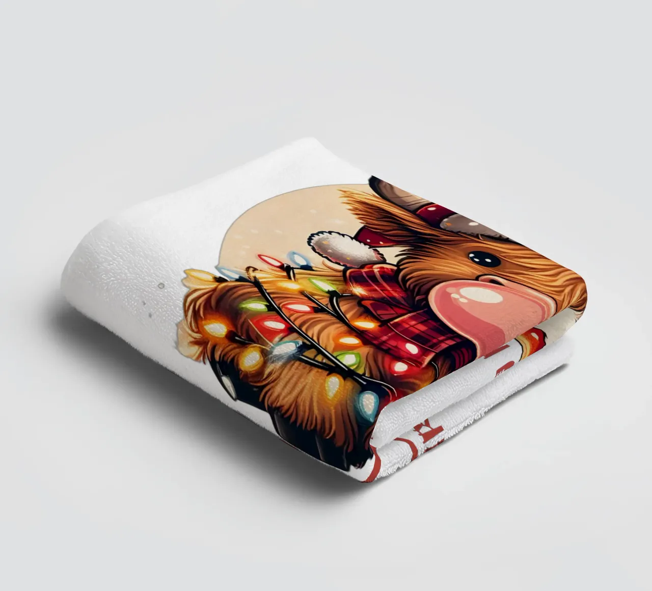 Have yourself a MOOEY little Christmas asciugamano da bagno da edsonramosart