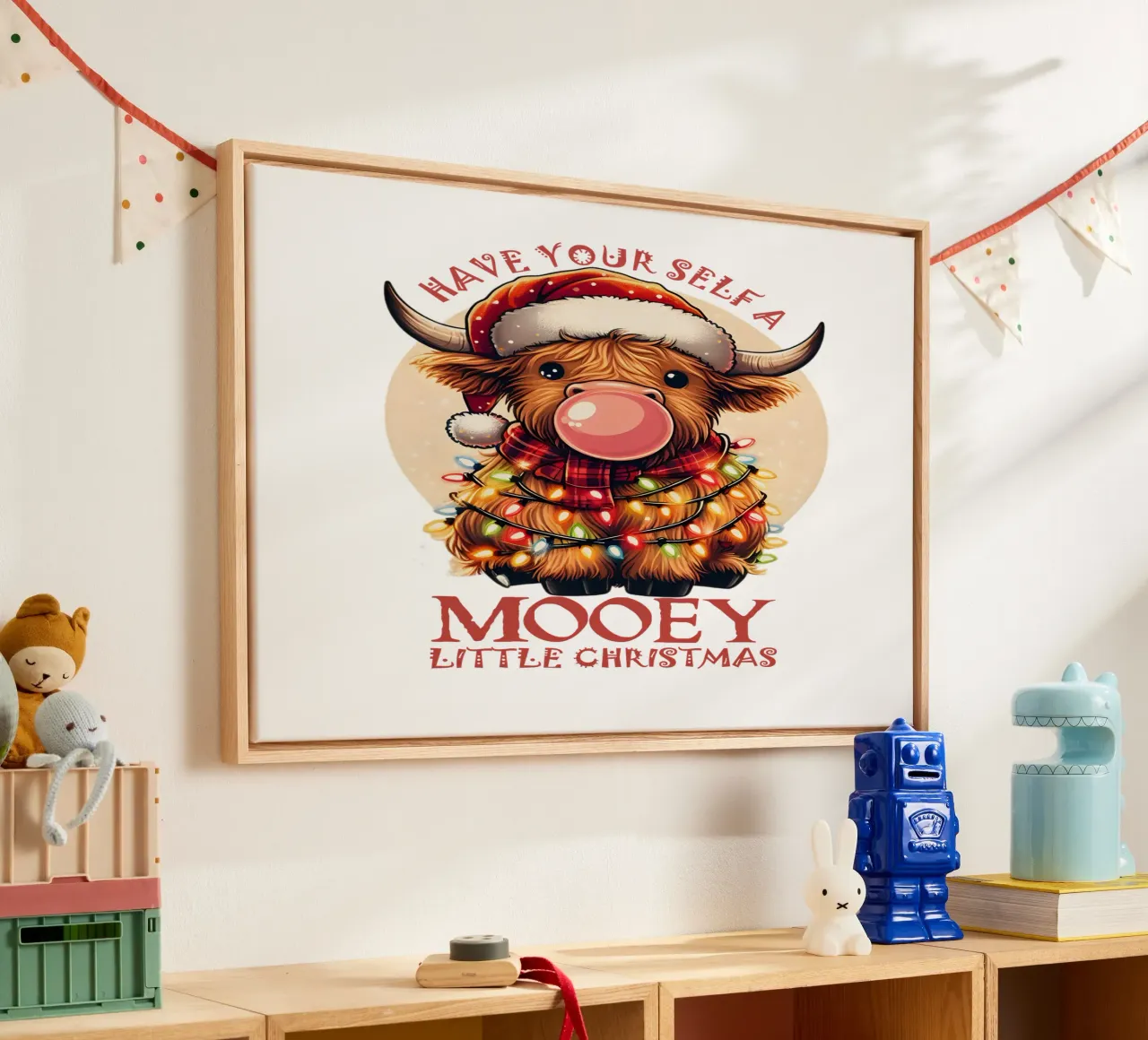 Have yourself a MOOEY little Christmas tela con Cornice a cassetta da edsonramosart