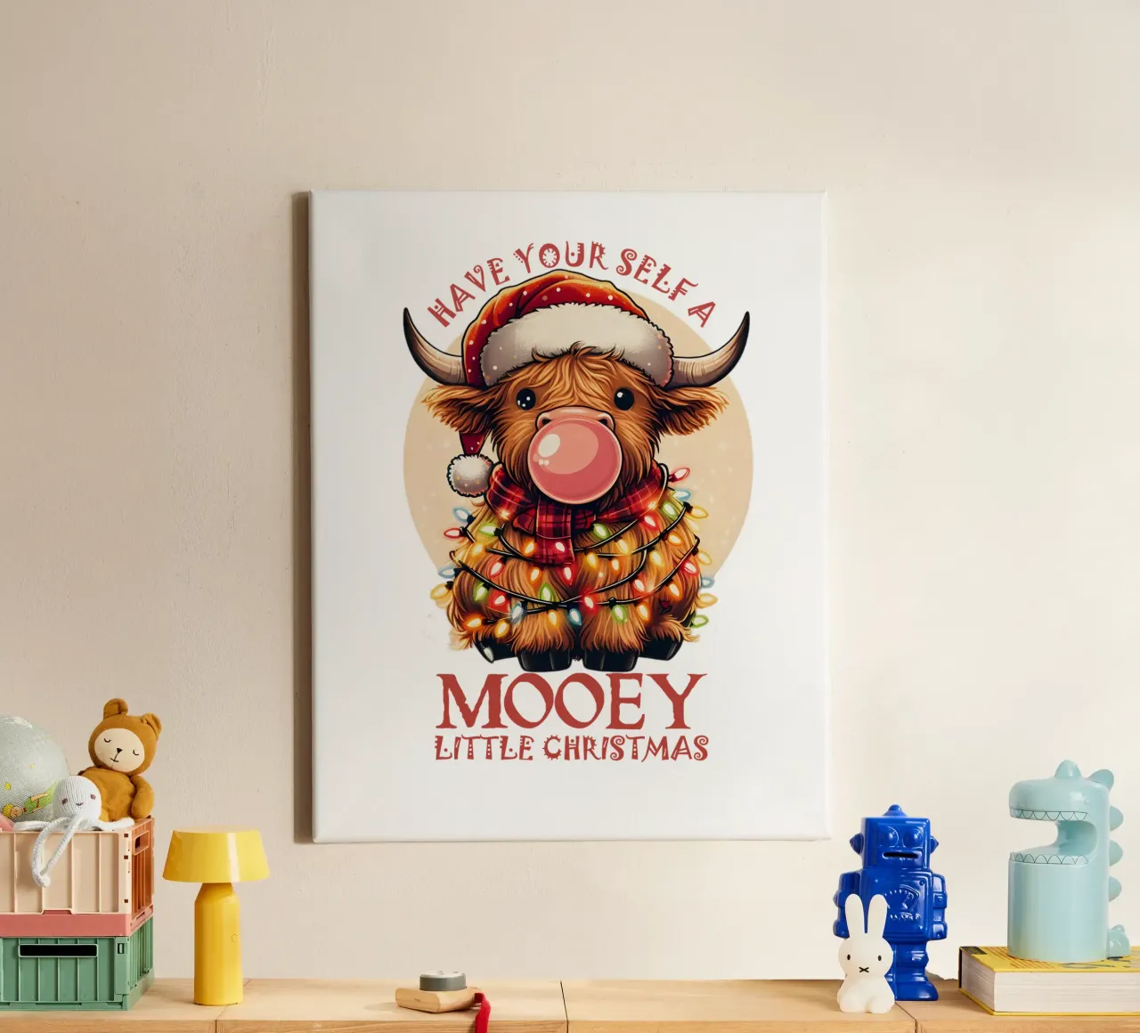 Have yourself a MOOEY little Christmas tela con Cornice a cassetta da edsonramosart