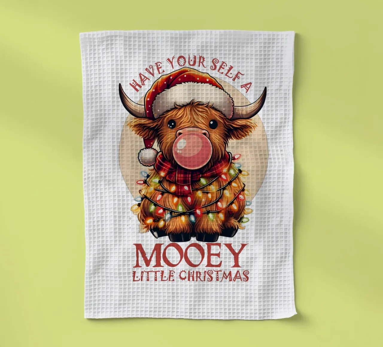 Have yourself a MOOEY little Christmas canovaccio da cucina da edsonramosart