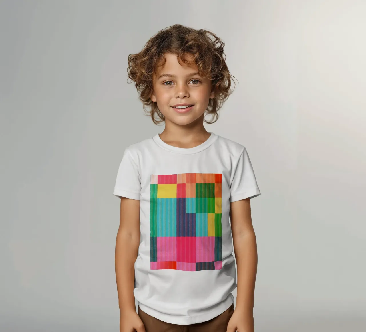 Colorful Geometric Abstract Art 23 kids t-shirt by Gaite
