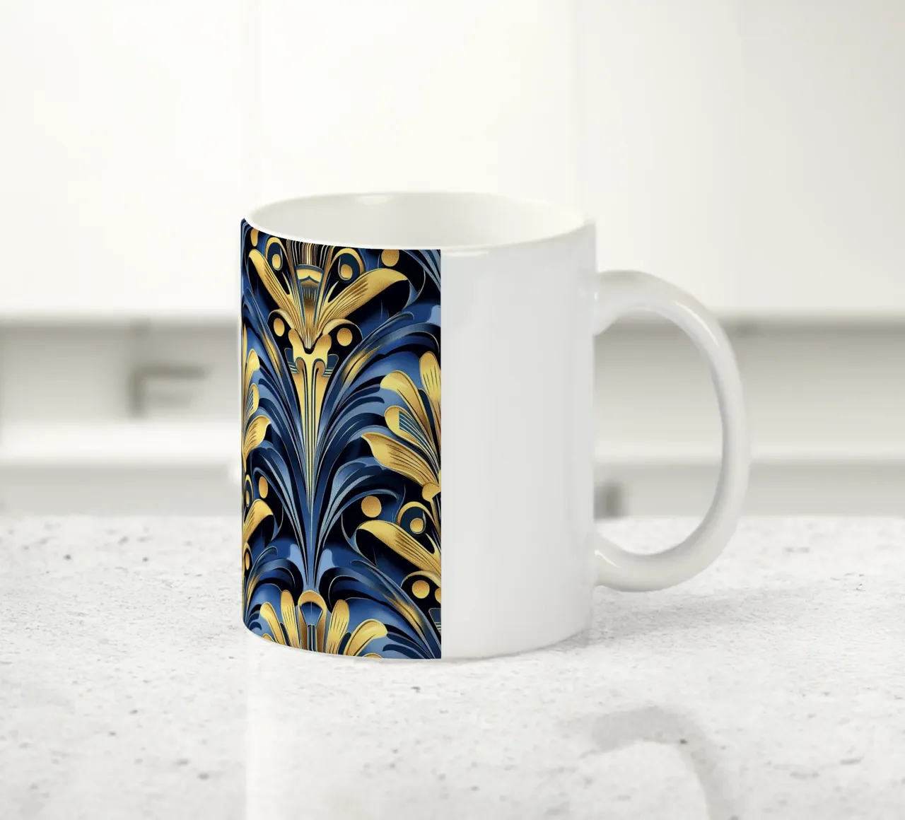 Art déco "Artful Perspectives" tazza in ceramica da Nikis Art Studio