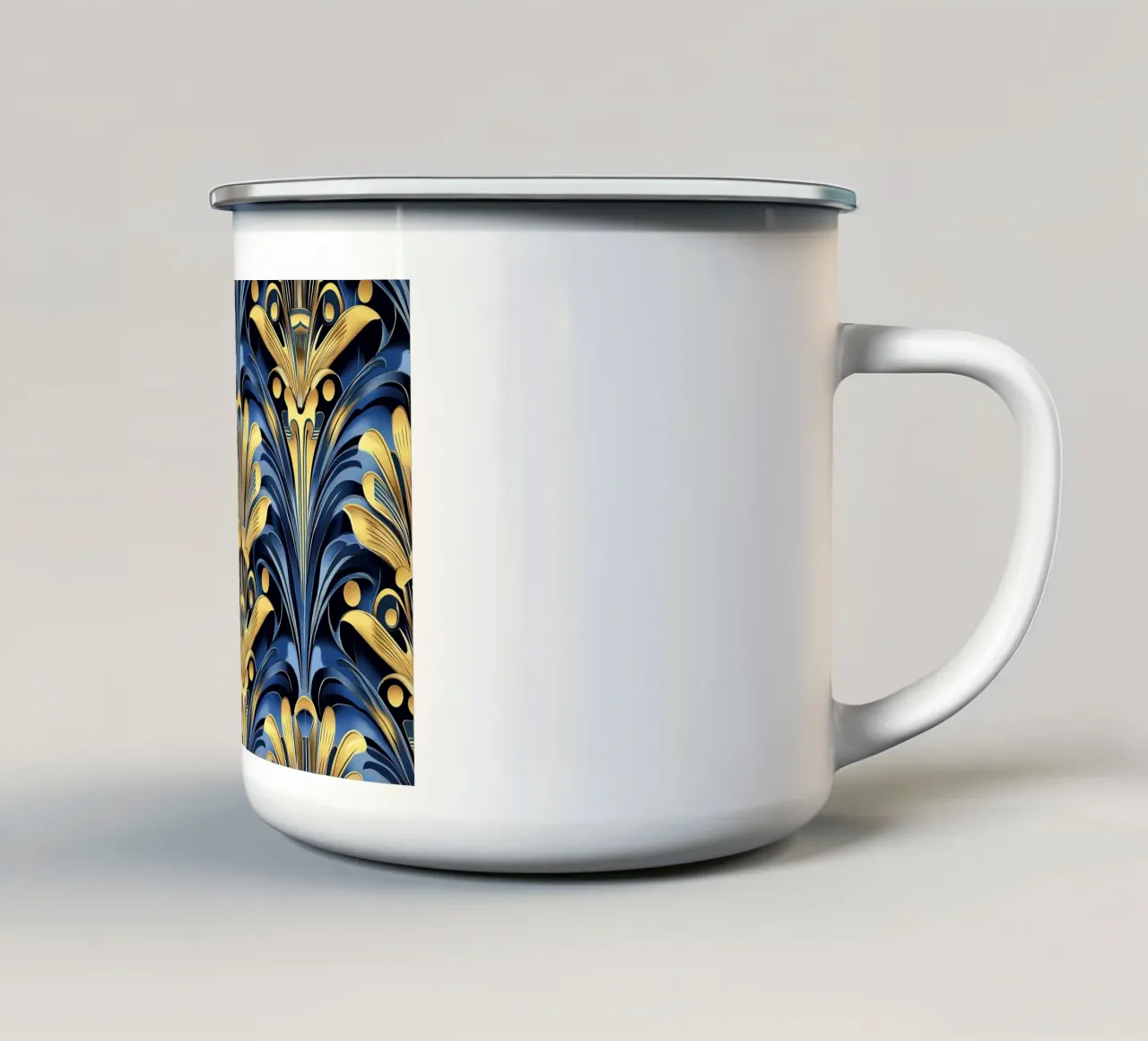 Art déco "Artful Perspectives" tazza in smalto da Nikis Art Studio