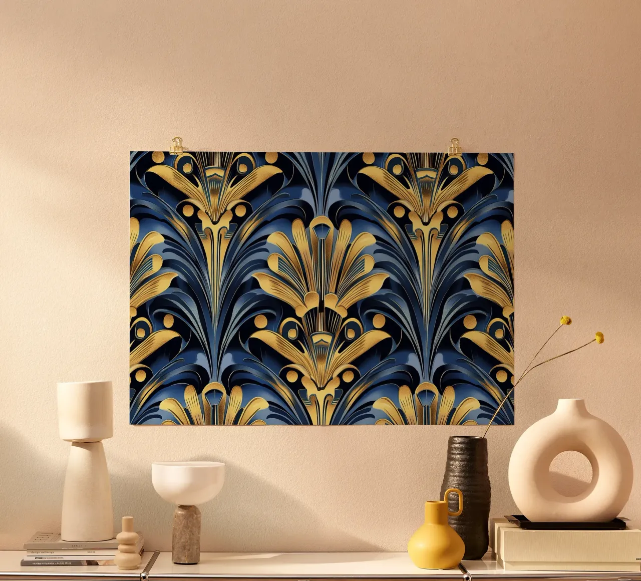 Art déco "Artful Perspectives" poster con telaio in legno da Nikis Art Studio