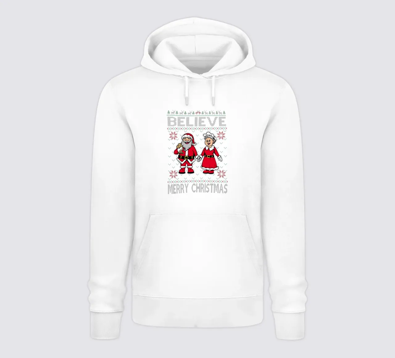 Buon Natale Babbo Natale e Signora Babbo Natale felpa con cappuccio da kaiyaraiya
