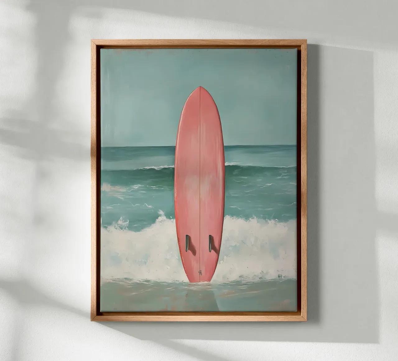 Surfbrett Leinwand mit Schattenfugenrahmen von IamHomeStudio