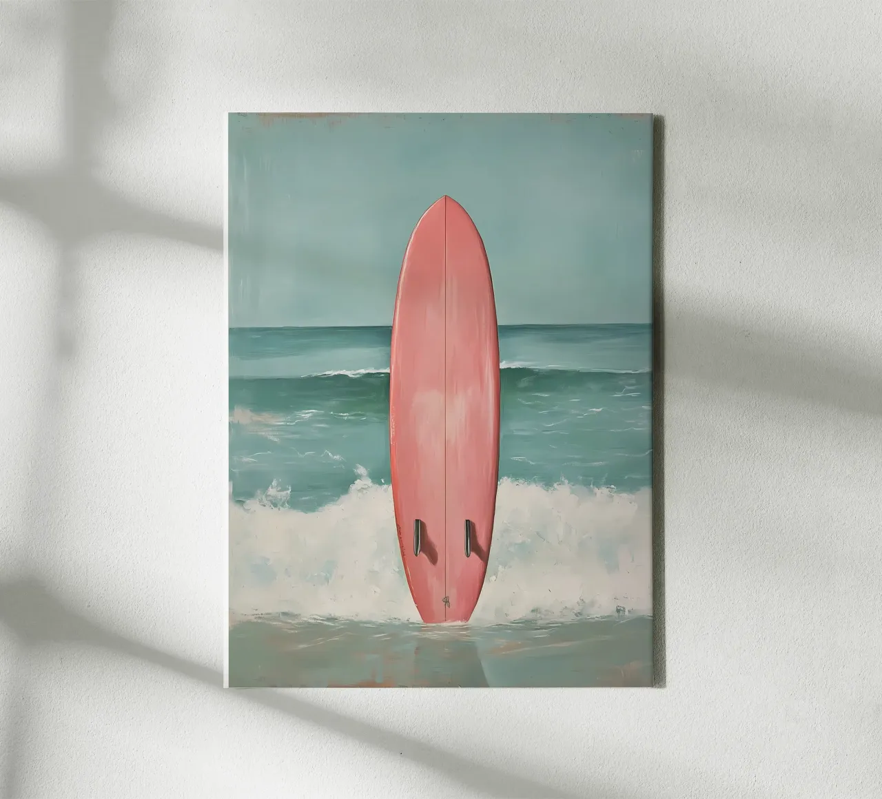 Surfbrett Leinwand mit Schattenfugenrahmen von IamHomeStudio