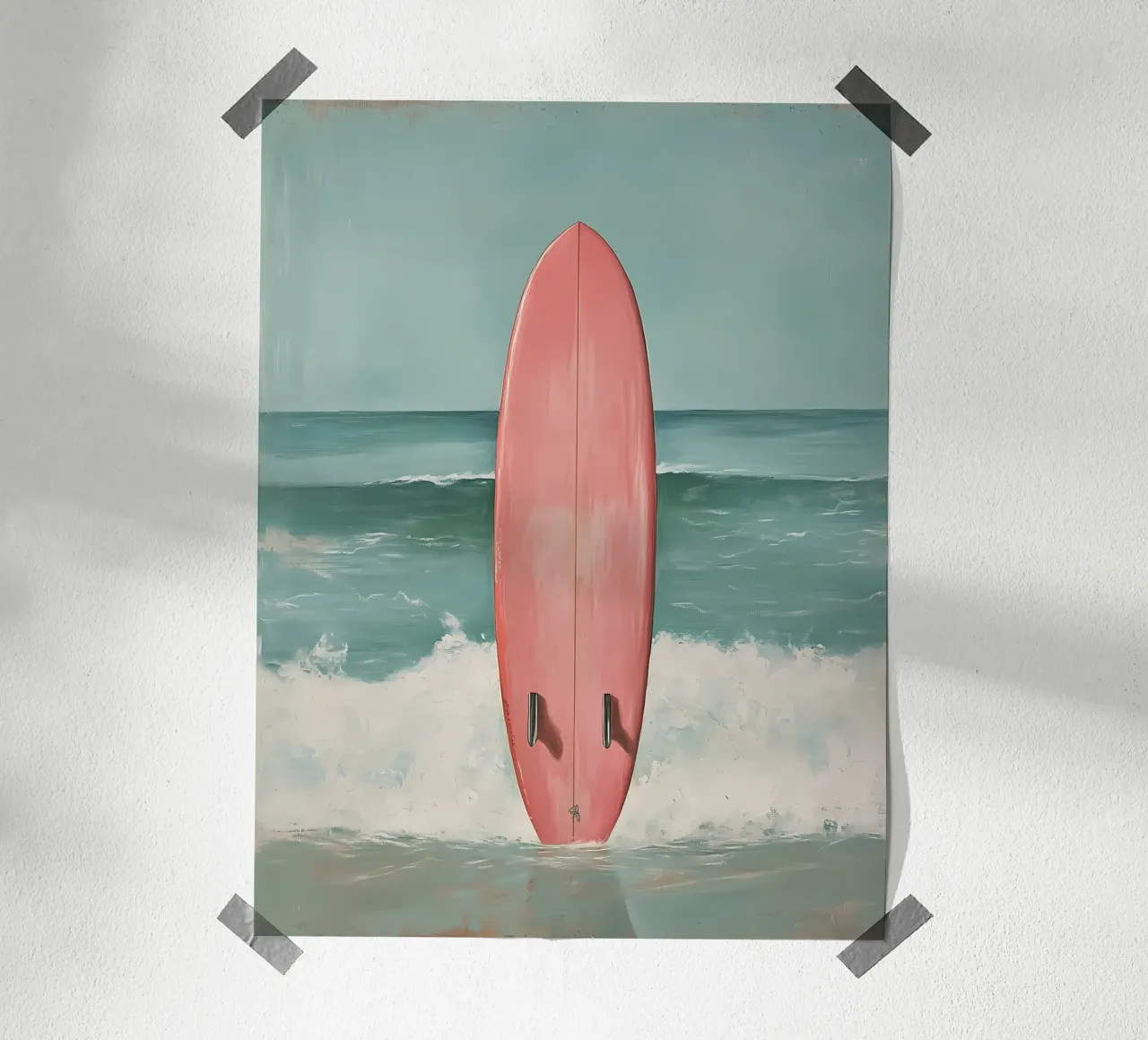 Surfbrett Poster mit Kunststoffrahmen von IamHomeStudio