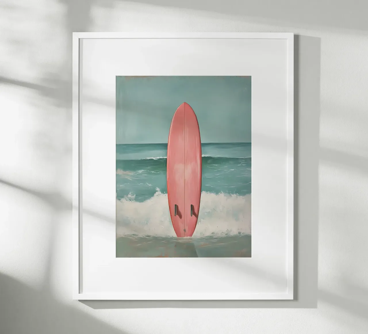 Surfbrett Poster mit Kunststoffrahmen von IamHomeStudio