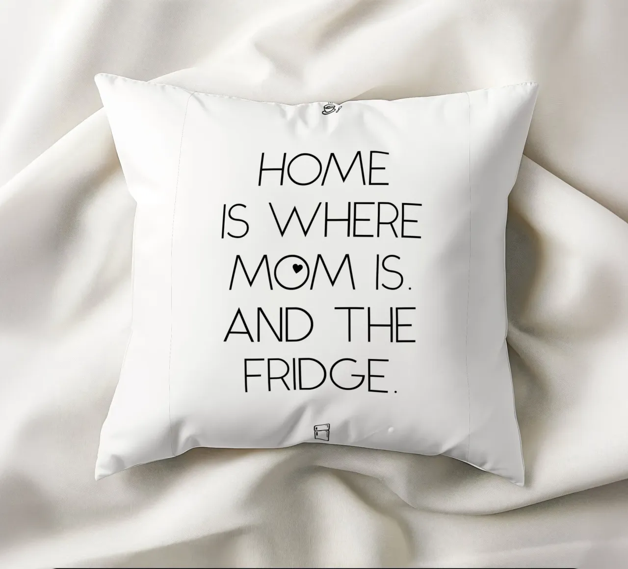 Home, Mom, Fridge decorative cushion by Ohkimiko