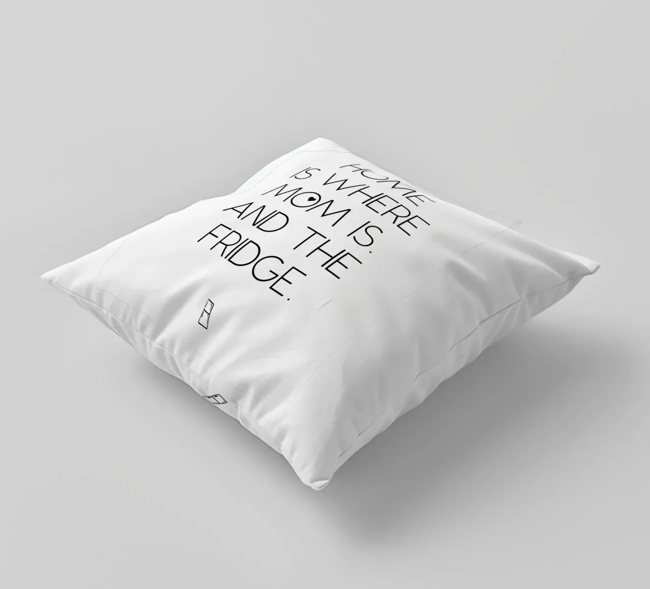 Home, Mom, Fridge decorative cushion by Ohkimiko