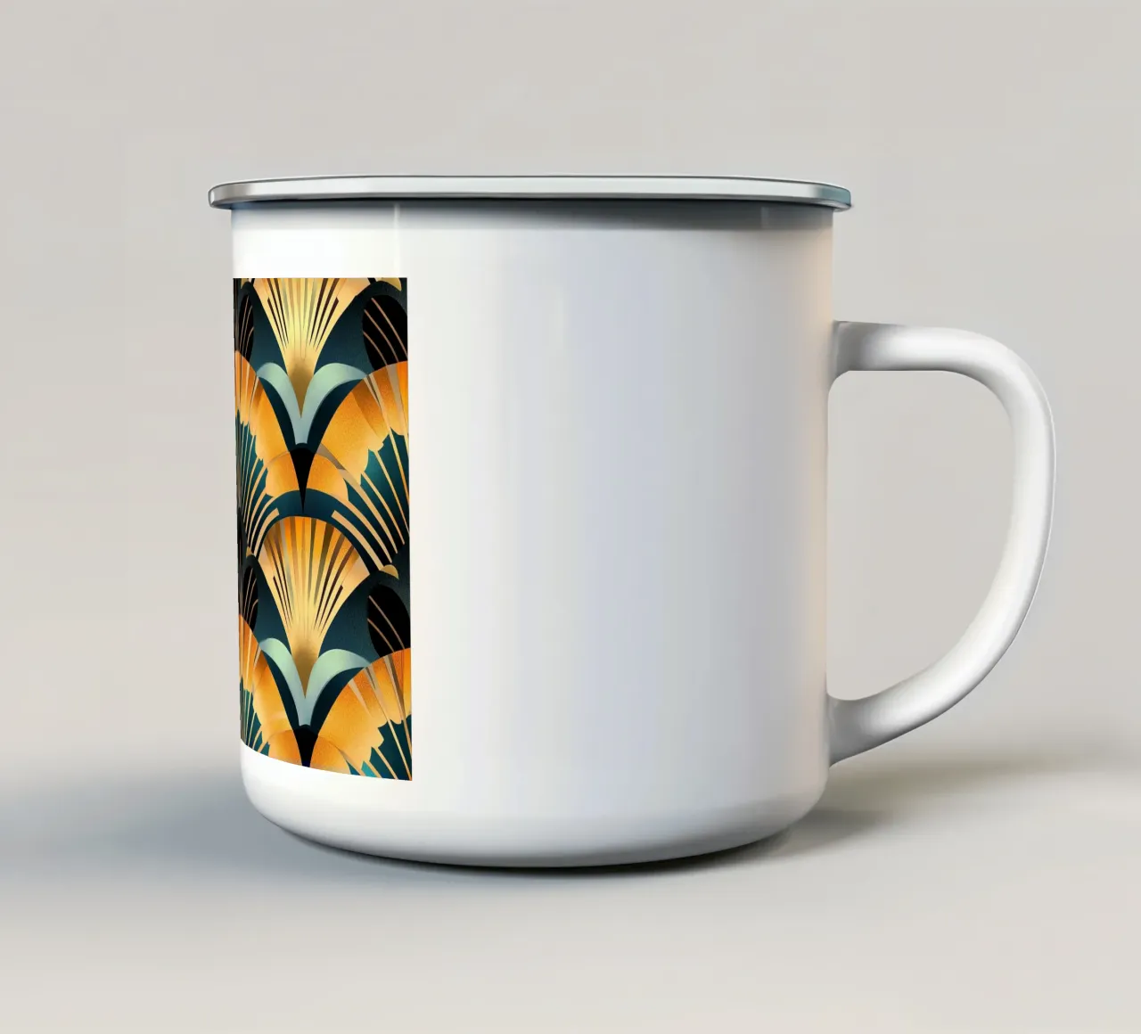 Art Deco tazza in smalto da Nikis Art Studio