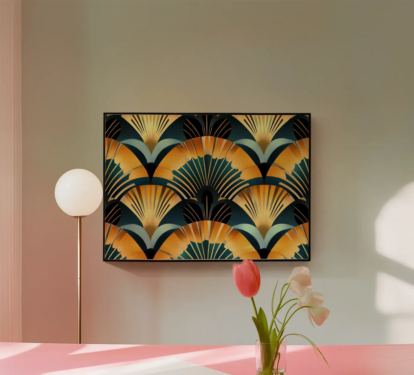 Art Deco Acryl-Glas von Nikis Art Studio
