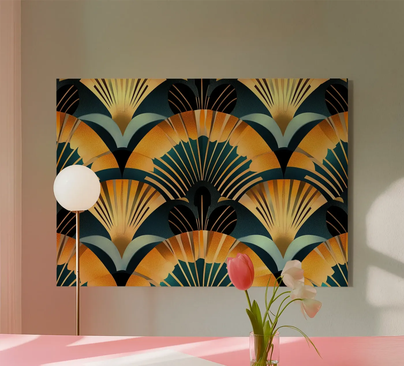 Art Deco Acryl-Glas von Nikis Art Studio