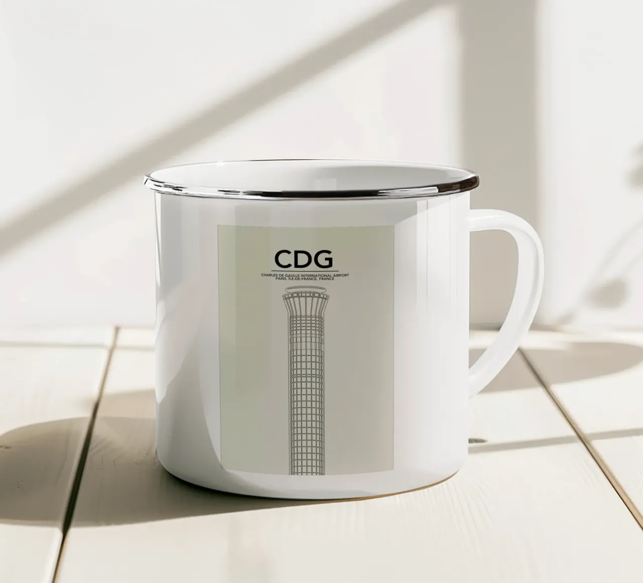 CDG Paris Tower tazza in smalto da 08left