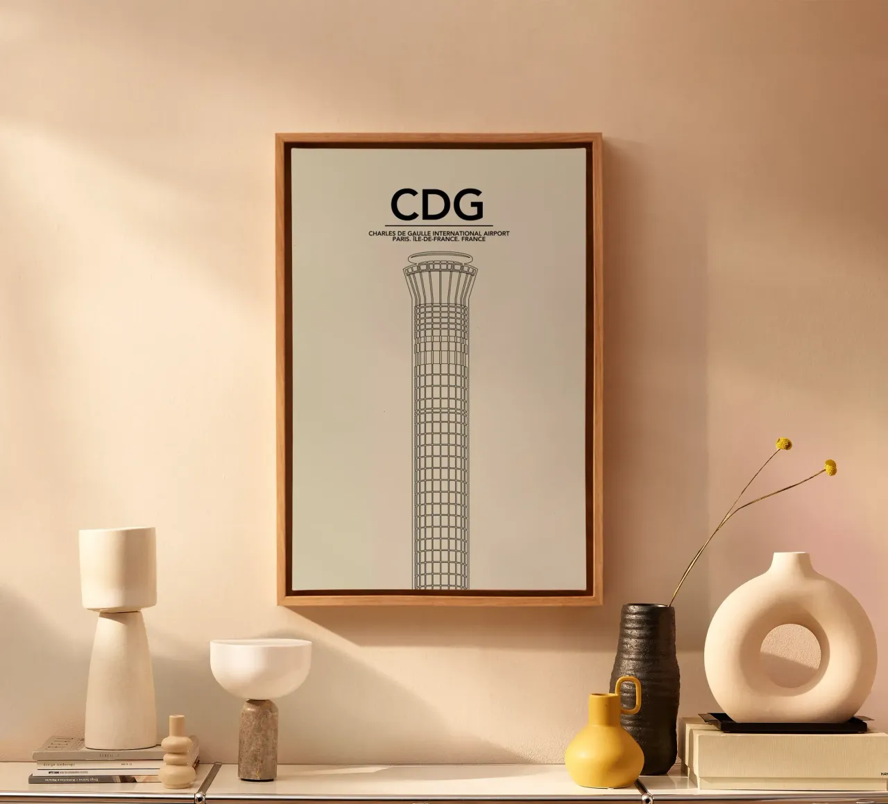 CDG Paris Tower tela con Cornice a cassetta da 08left