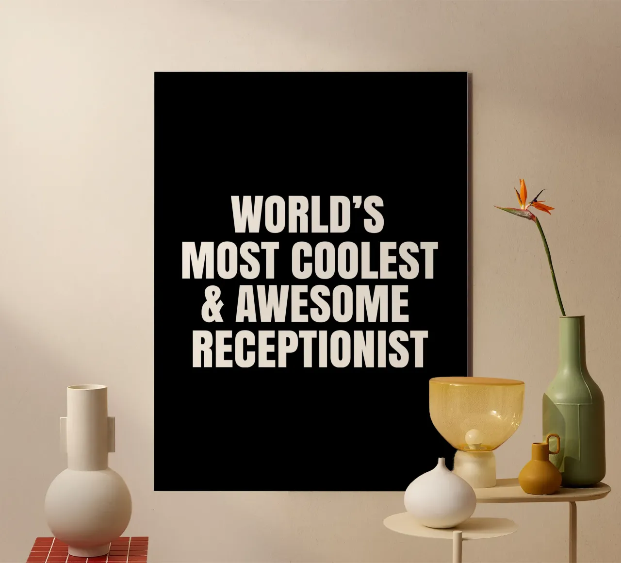 World's most coolest and awesome receptionist alluminio dibond da happieeagle
