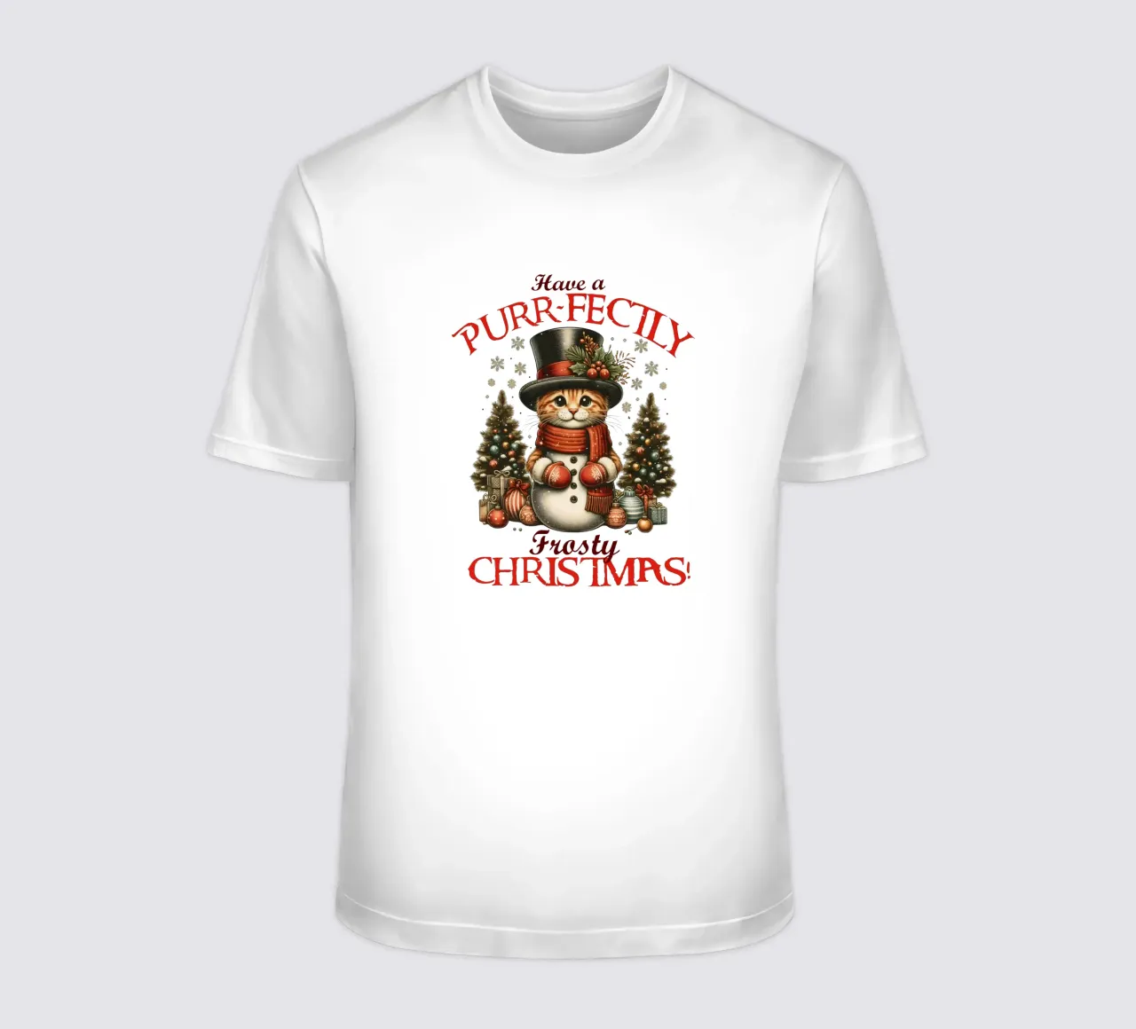 Have a PURR-FECTLY Frosty CHRISTMAS! t-shirt da edsonramosart