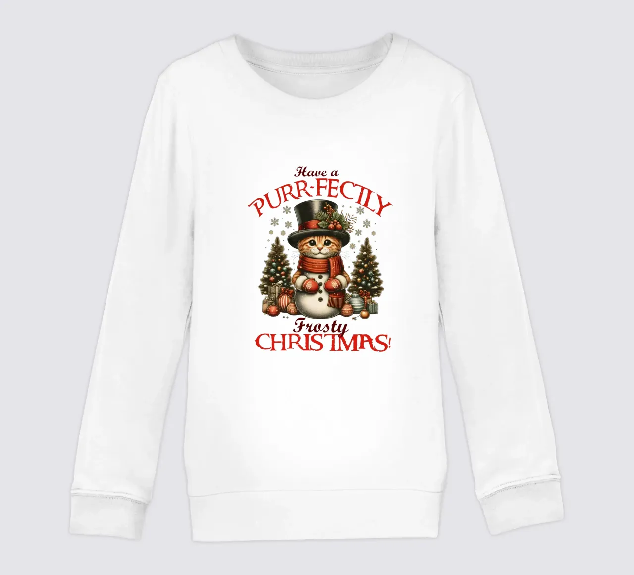 Have a PURR-FECTLY Frosty CHRISTMAS! felpa bambino da edsonramosart