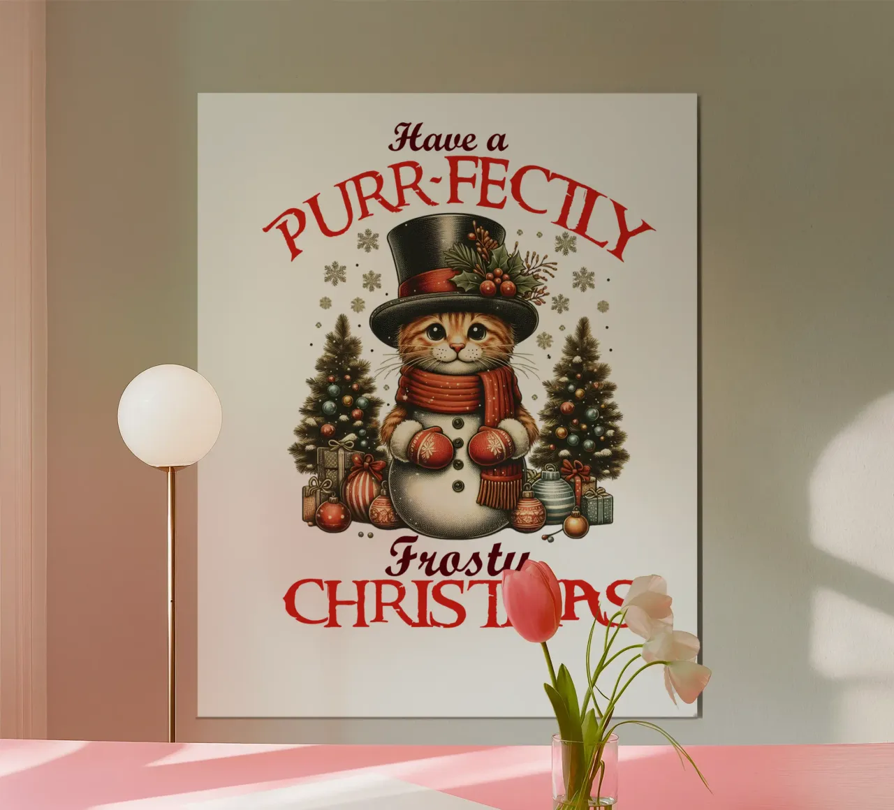Have a PURR-FECTLY Frosty CHRISTMAS! carta hahnemühle da edsonramosart