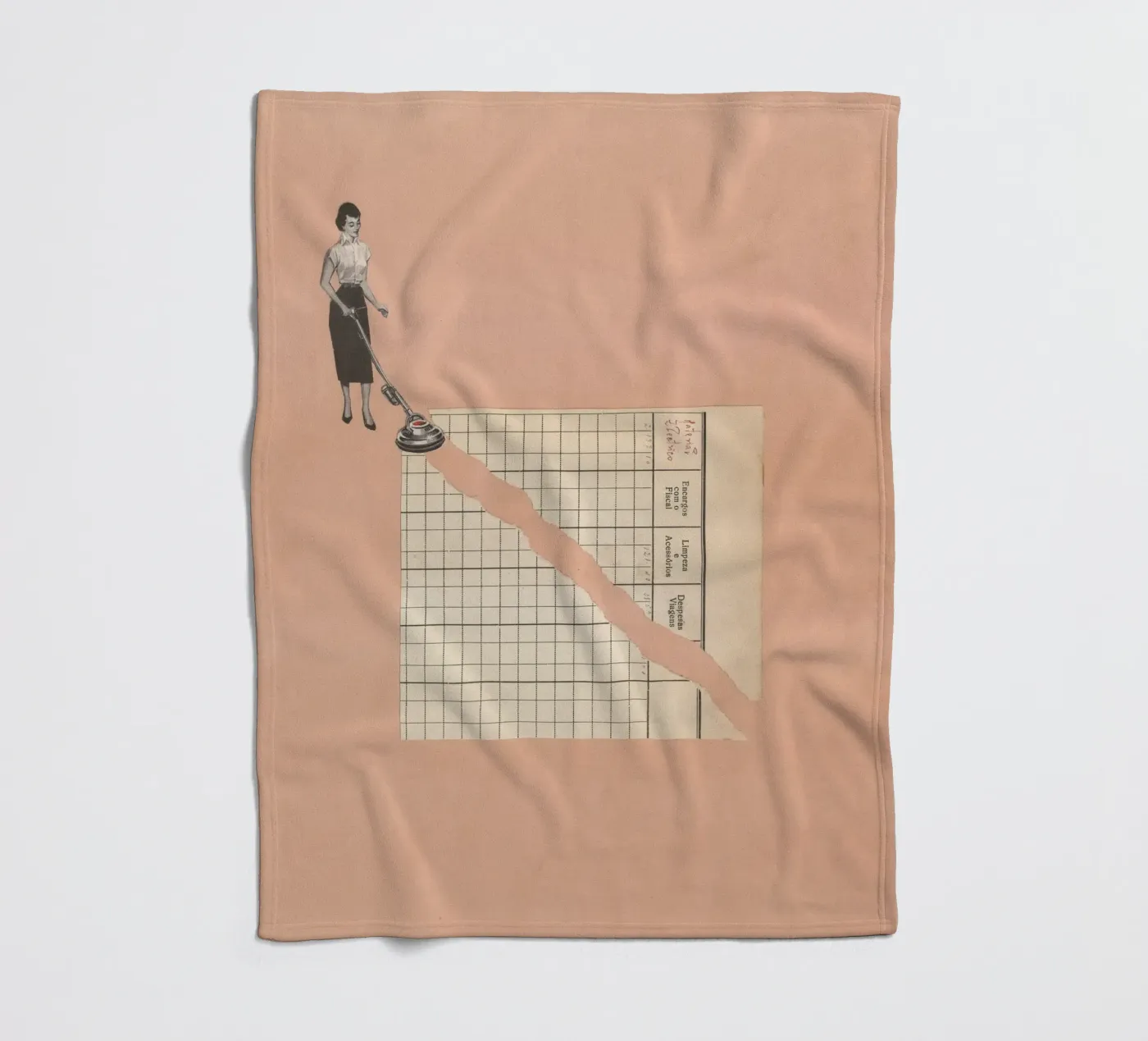 Torn Vacuum fleece blanket by Carlos Quitério