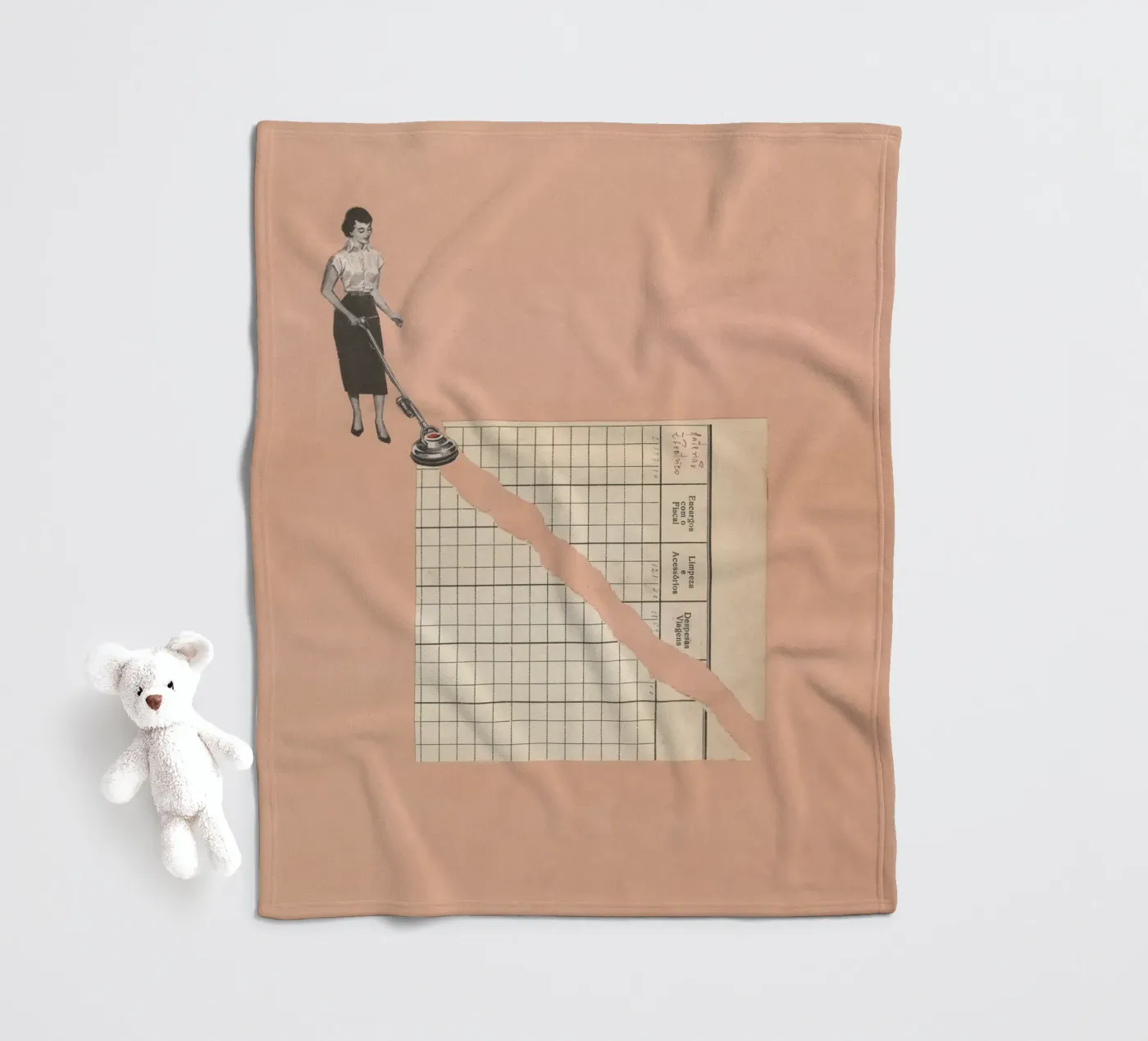 Torn Vacuum fleece blanket by Carlos Quitério