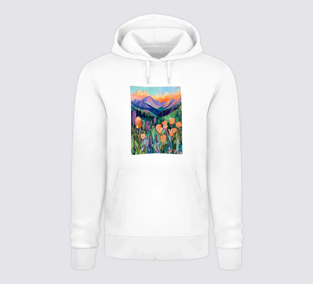 Prato dei fiori selvatici felpa con cappuccio da IamHomeStudio