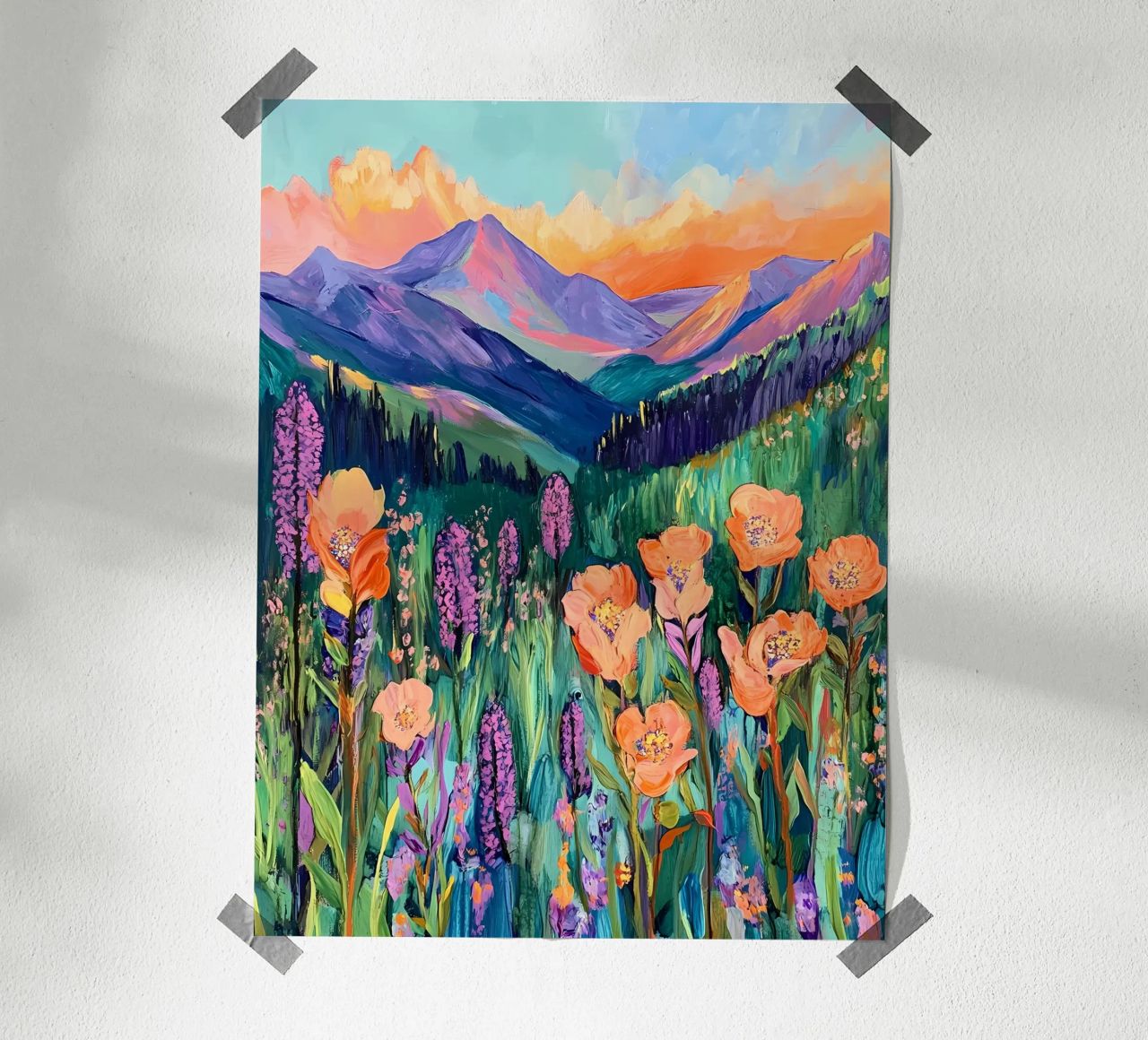 Wildflowers Meadow poster by Olga Wildrose