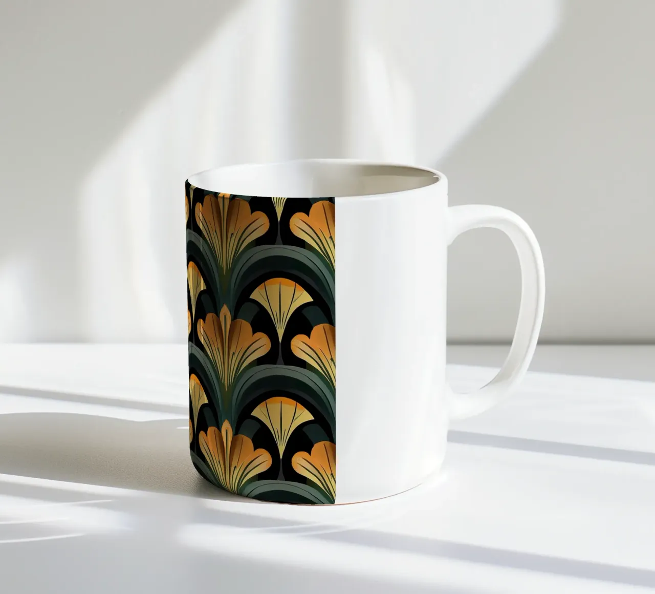 Art déco "Deco’s Golden Hour" tazza in ceramica da Nikis Art Studio