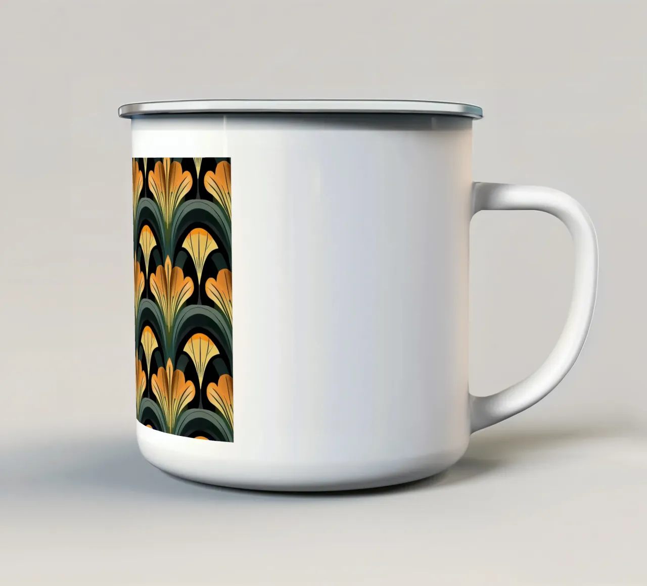Art déco "Deco’s Golden Hour" tazza in smalto da Nikis Art Studio