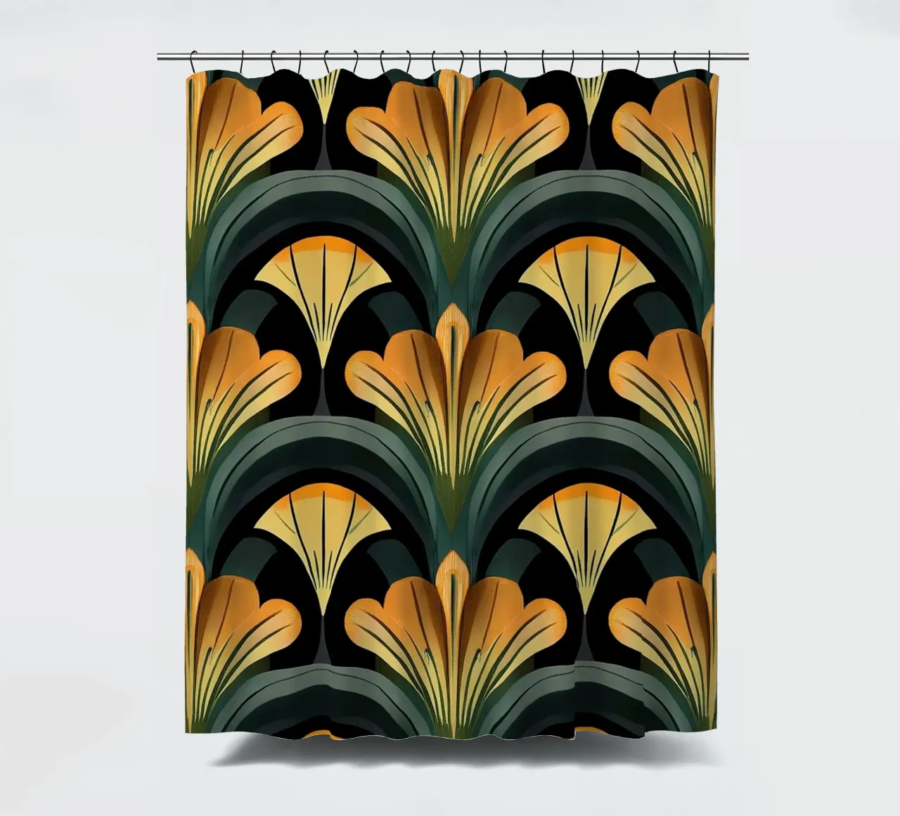 Art déco "Deco’s Golden Hour" tenda da doccia da Nikis Art Studio