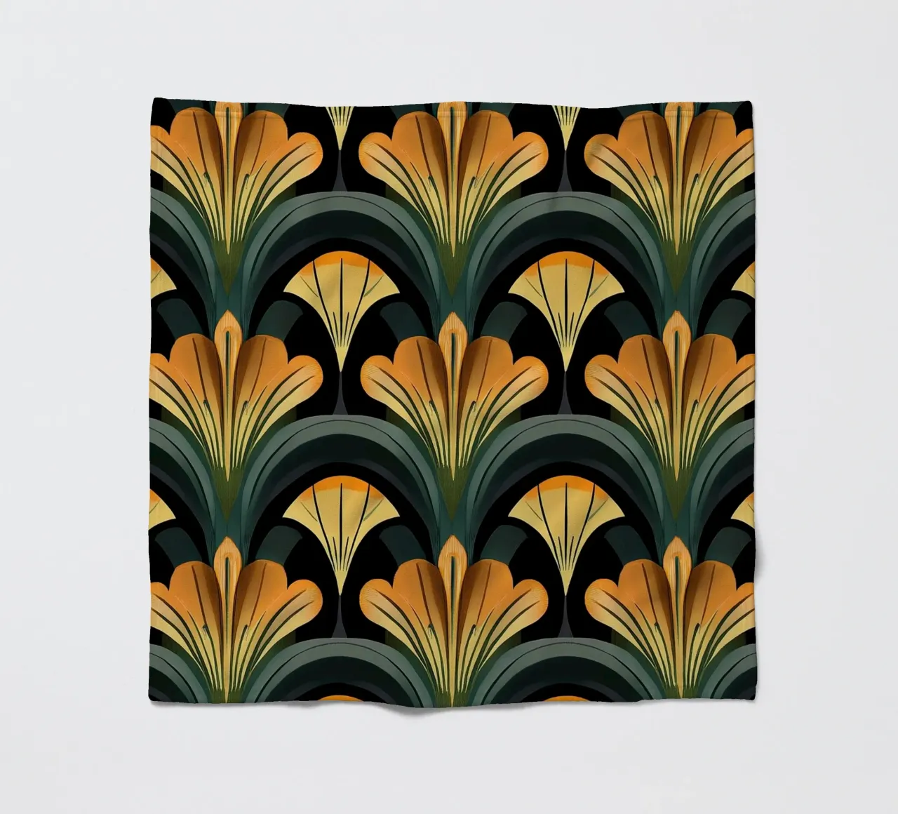 Art déco "Deco’s Golden Hour" coperta in pile da Nikis Art Studio