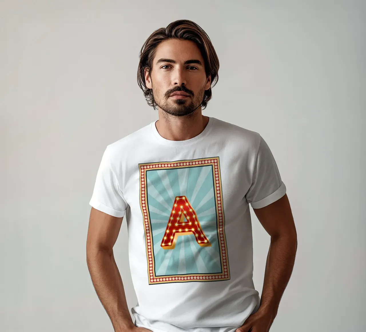 Buchstaben Zirkus -Initiale Name T-Shirt von Ohkimiko