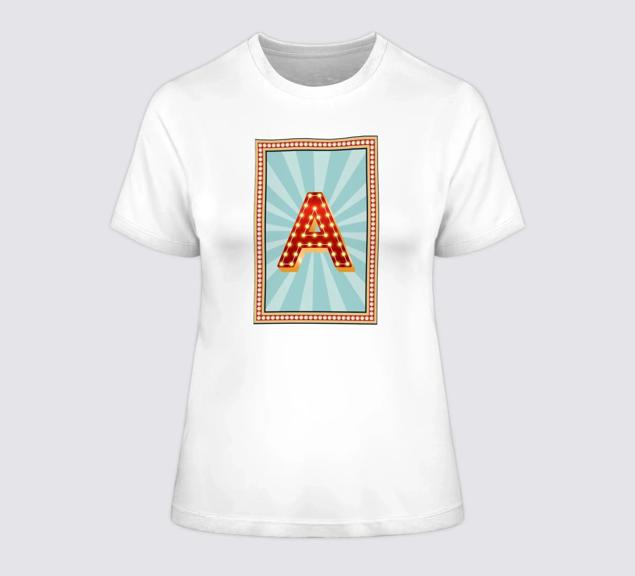 Buchstaben Zirkus -Initiale Name t-shirt da donna da Ohkimiko