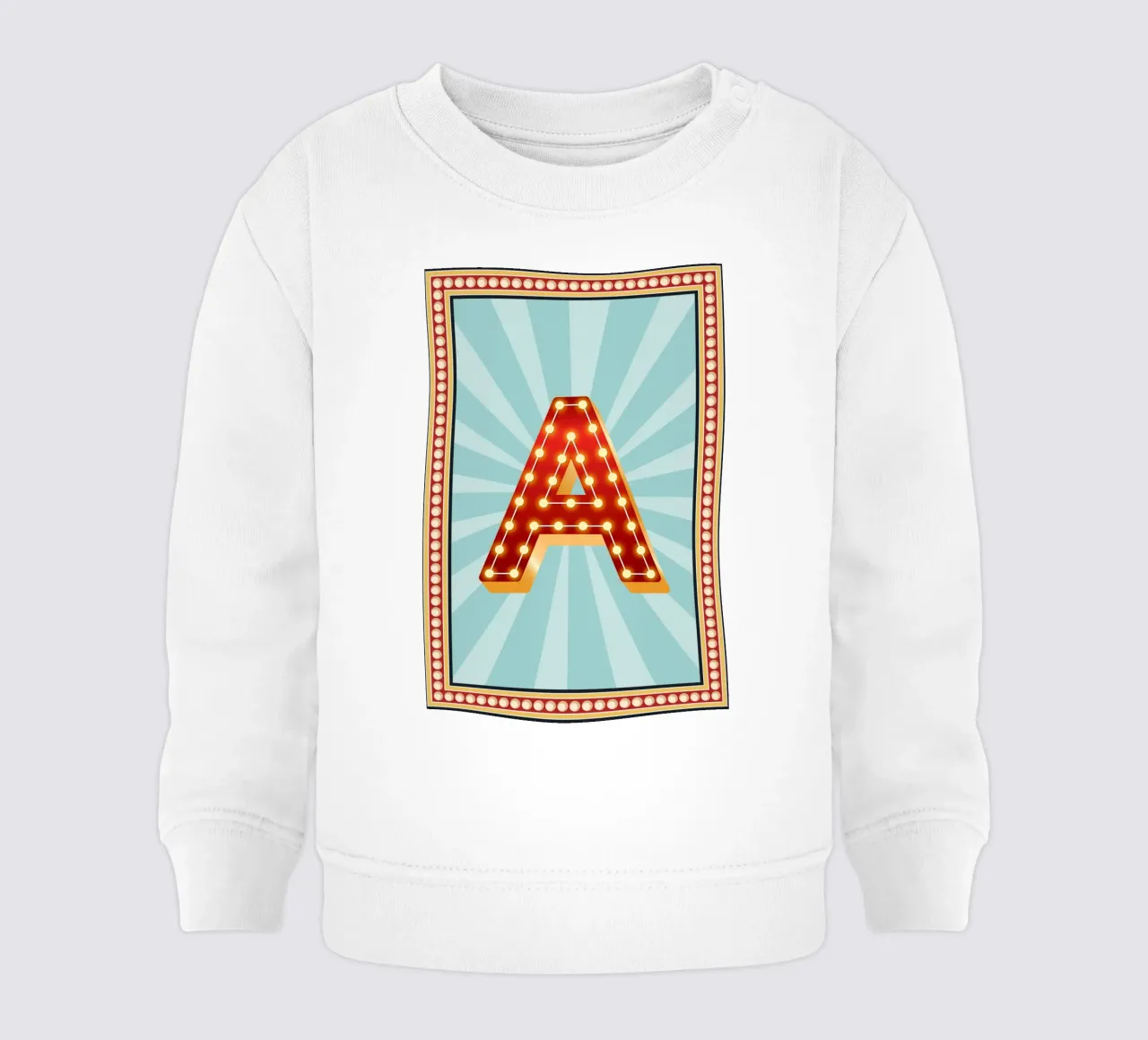 Buchstaben Zirkus -Initiale Name Baby Sweatshirt von Ohkimiko