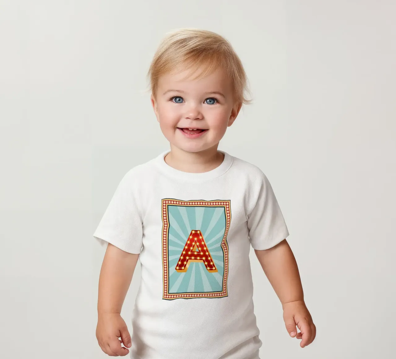 Buchstaben Zirkus -Initiale Name t-shirt pour bébé de Ohkimiko