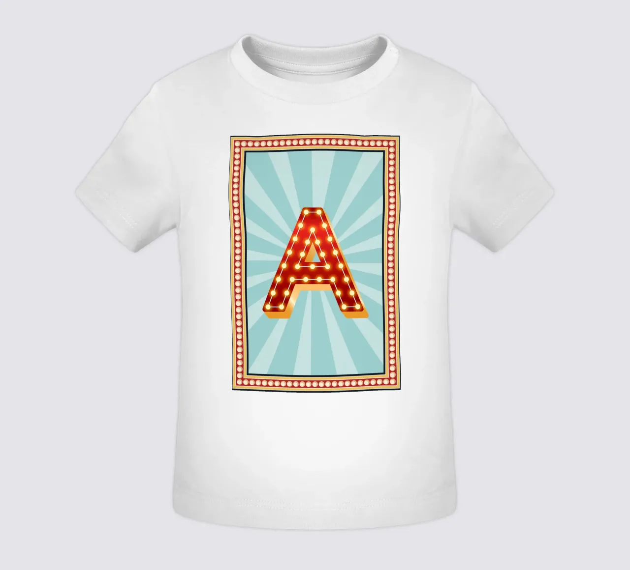 Buchstaben Zirkus -Initiale Name maglietta neonato da Ohkimiko