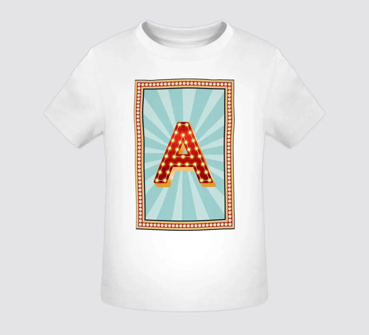 Buchstaben Zirkus -Initiale Name t-shirt pour bébé de Ohkimiko