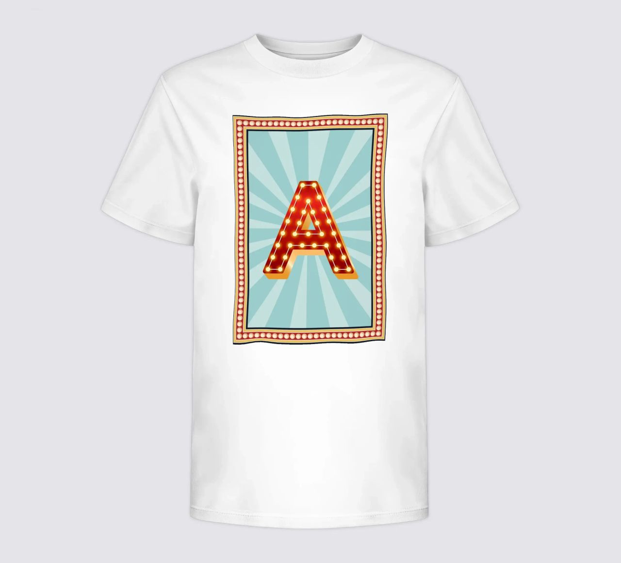 Buchstaben Zirkus -Initiale Name t-shirt bambini da Ohkimiko