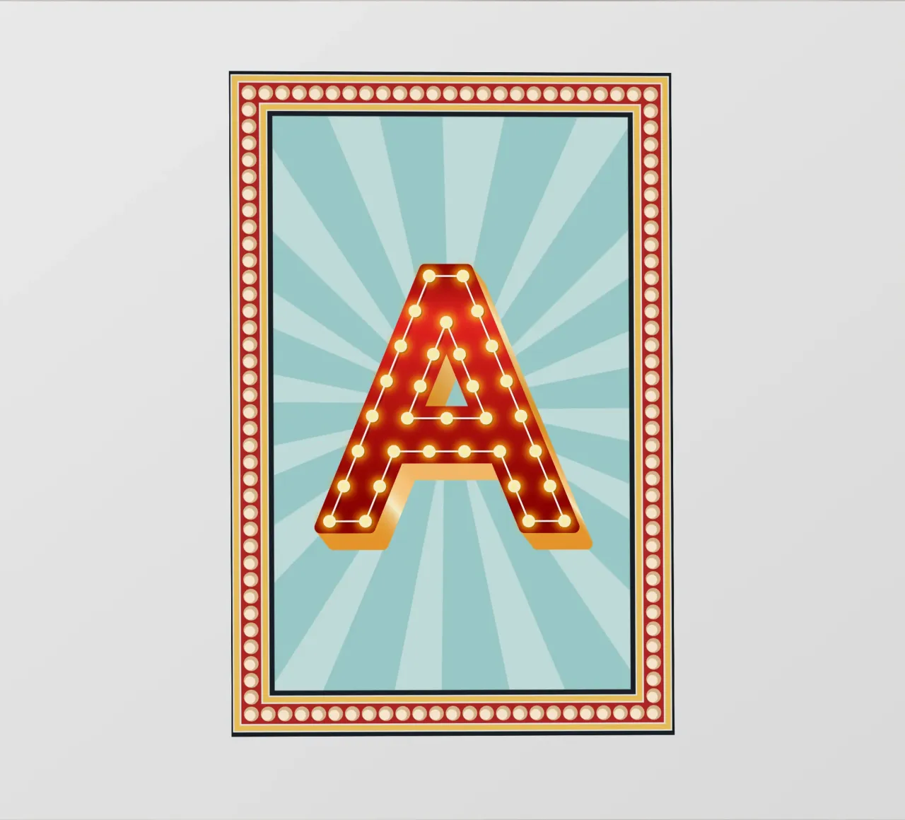 Buchstaben Zirkus -Initiale Name telo in pvc da Ohkimiko