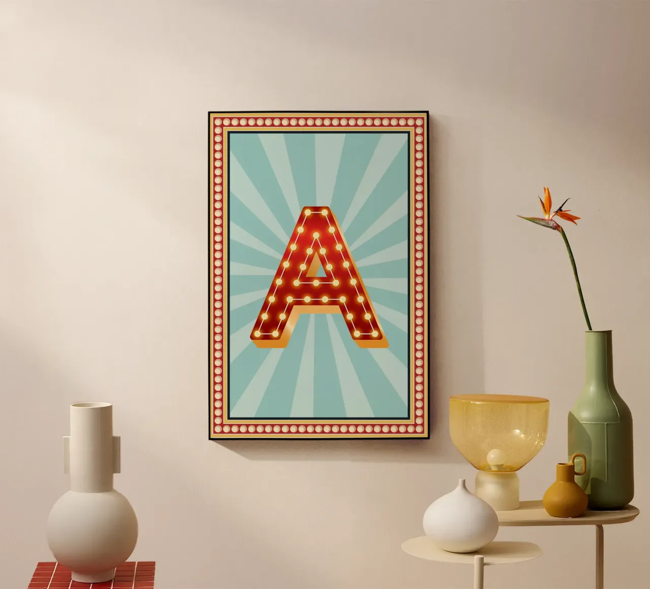 Buchstaben Zirkus -Initiale Name plexiglass da Ohkimiko