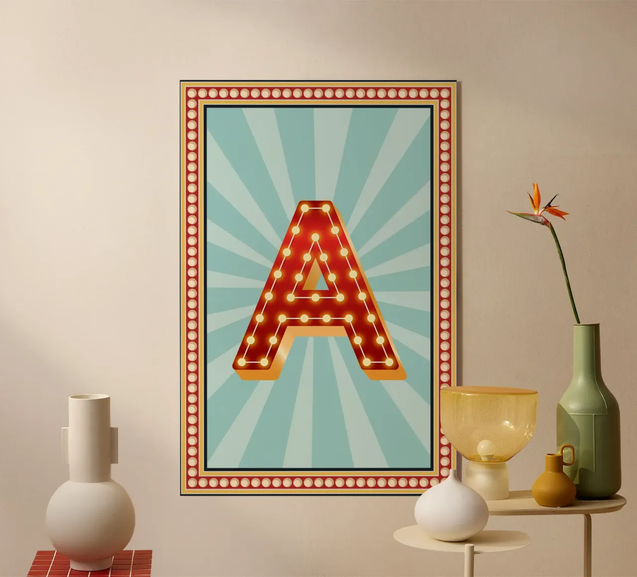 Buchstaben Zirkus -Initiale Name plexiglass da Ohkimiko