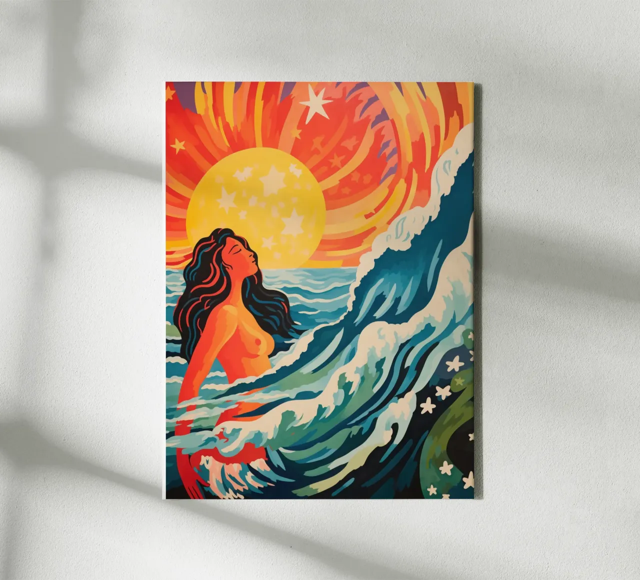 Rinascita di Venere | Retro-Surf-Style tela con Cornice a cassetta da Autofocus