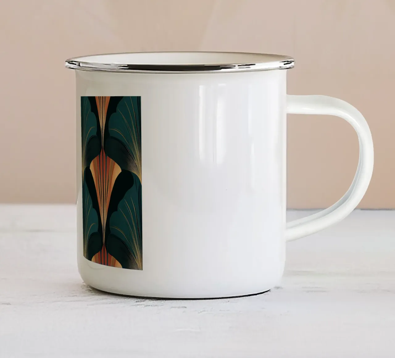 Art déco tazza in smalto da Nikis Art Studio