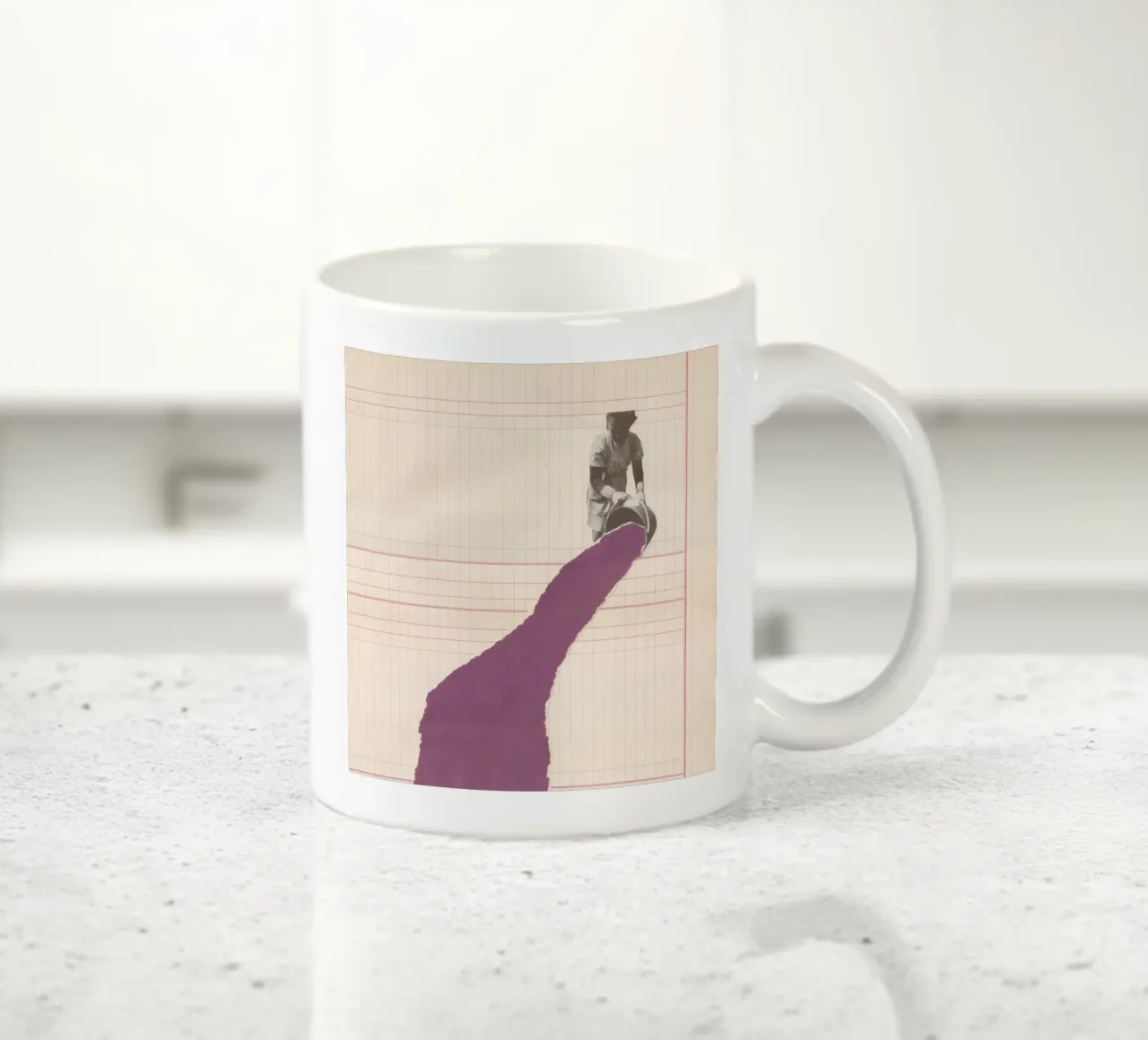 Vine bucket torn Keramik Tasse von Carlos Quitério