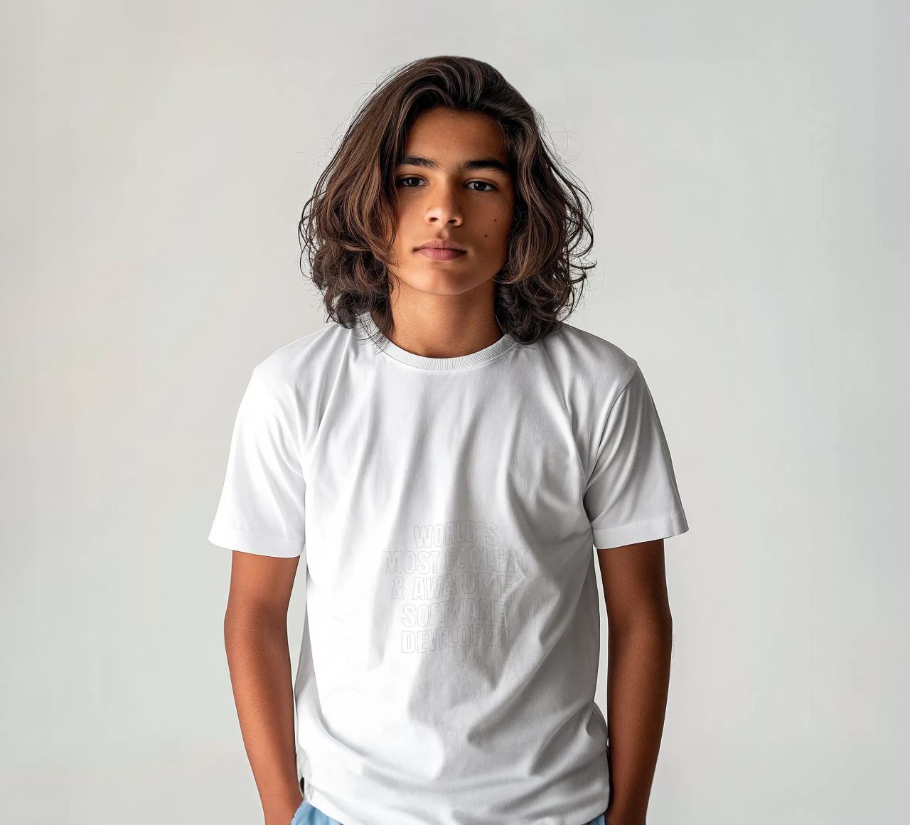 World's most coolest and awesome software developer t-shirt bambini da happieeagle